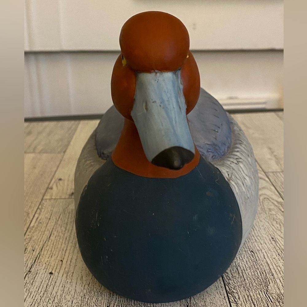 Vintage Angeline Original red headed duck Porcelain Figurine Hand Painted